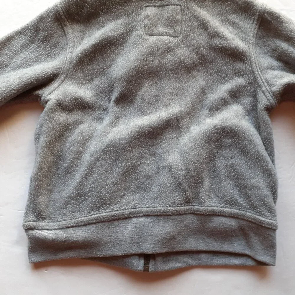 Oshkosh Boys Jacket Sweatshirt Gray Fleece Hoodie Dog 18 Months